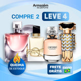 4 Perfumes Femininos (100ml) - Libre | Fame | Línterdit | La vie est belle (5 Anos Armazém do Perfume)