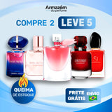 5 Perfumes Femininos (100ml) - My way | L’interdit | La vie est belle intense | Irrestible | Si passione (5 Anos Armazém do Perfume)
