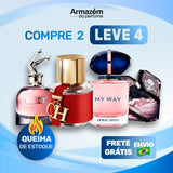 4 Perfumes Femininos (100ml) - Carolina Herrera CH | Scandal | Trésor | My Away (5 Anos Armazém do Perfume)
