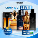 5 Perfumes Masculinos (100ml) - Scandal | Le male elixir | Sauvage | Homme intense | YSL myslf (5 Anos Armazém do Perfume)
