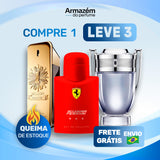 3 Perfumes Masculinos (100ml) - 1 Million | Invictus | Ferrari Red | (5 Anos Armazém do Perfume)
