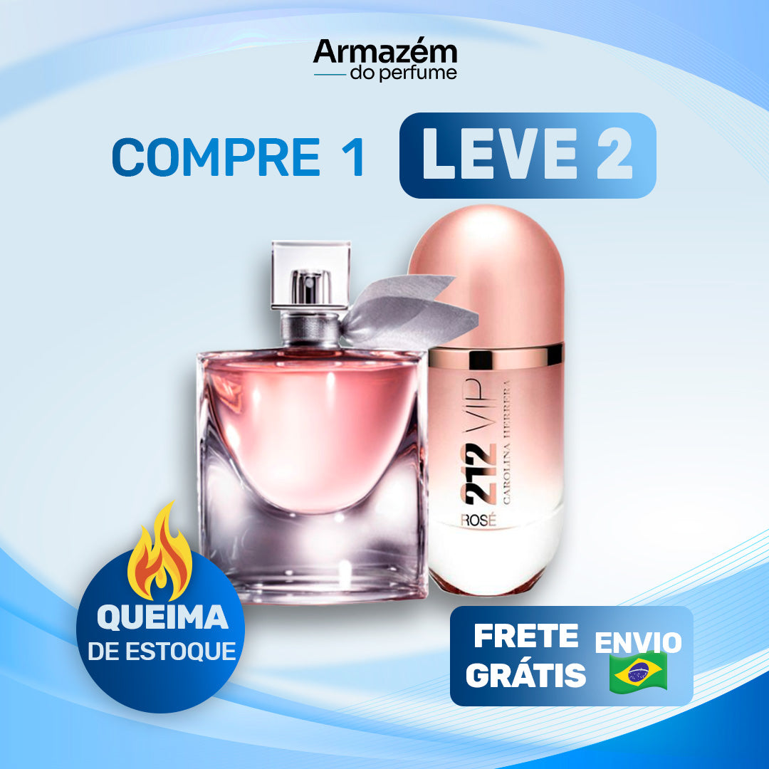 2 Perfumes Femininos TESTER (100ml) -  212 VIP Rosé | La Vie est Belle (5 Anos Armazém do Perfume)