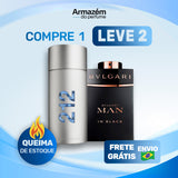 2 Perfumes Masculinos TESTER (100ml) - 212 MEN | Bvlgari MAN in Black |  (5 Anos Armazém do Perfume)