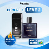 2 Perfumes TESTER (100ml) - 212 VIP Black | Bleu de Chanel | (5 Anos Armazém do Perfume)